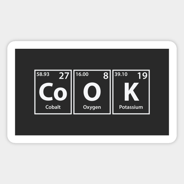 Cook (Co-O-K) Periodic Elements Spelling